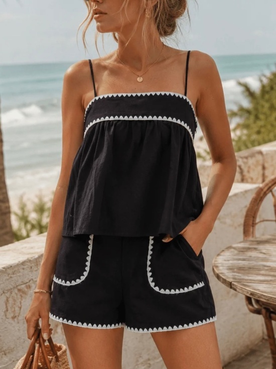 HYFVE Pants - SLEEVELESS TANK TOP WITH ELASTIC WAIST SHORTS CO-ORD SET SIZE MEDIUM - NWOT